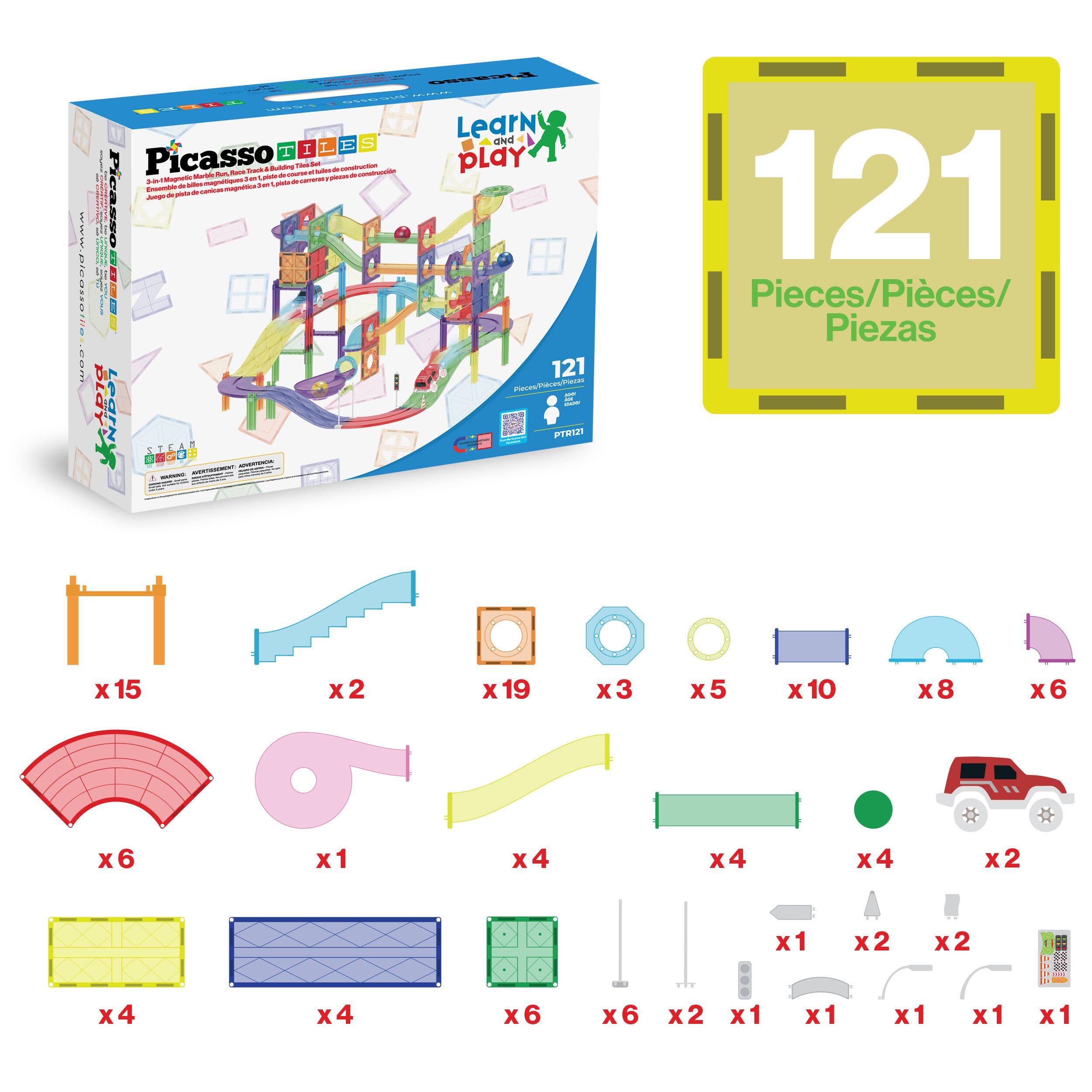 www.nieanaties.com

Picasso Tiles

Learn to Play

121 Pieces/Pièces/Piezas

x15 x2 x19 x3 x5 x10 x8 x6 x6 x1 x4 x4 x4 x2 x1 x2 x2 x4 x4 x6 x6 x2 x1 x1 x1 x1