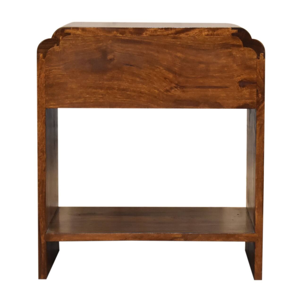Alt View 5. Artisan Furniture - Artisan Furniture Solid Wood Newton Nightstand, 1 Drawer, 1 Open Shelf, Brown - Chestnut.