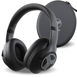 TREBLAB - Z2-B ANC Workout Headphones, Signature HD Sound, Deep Bass, 58H Battery, Foldable Over Ear Bluetooth - Black with white logo