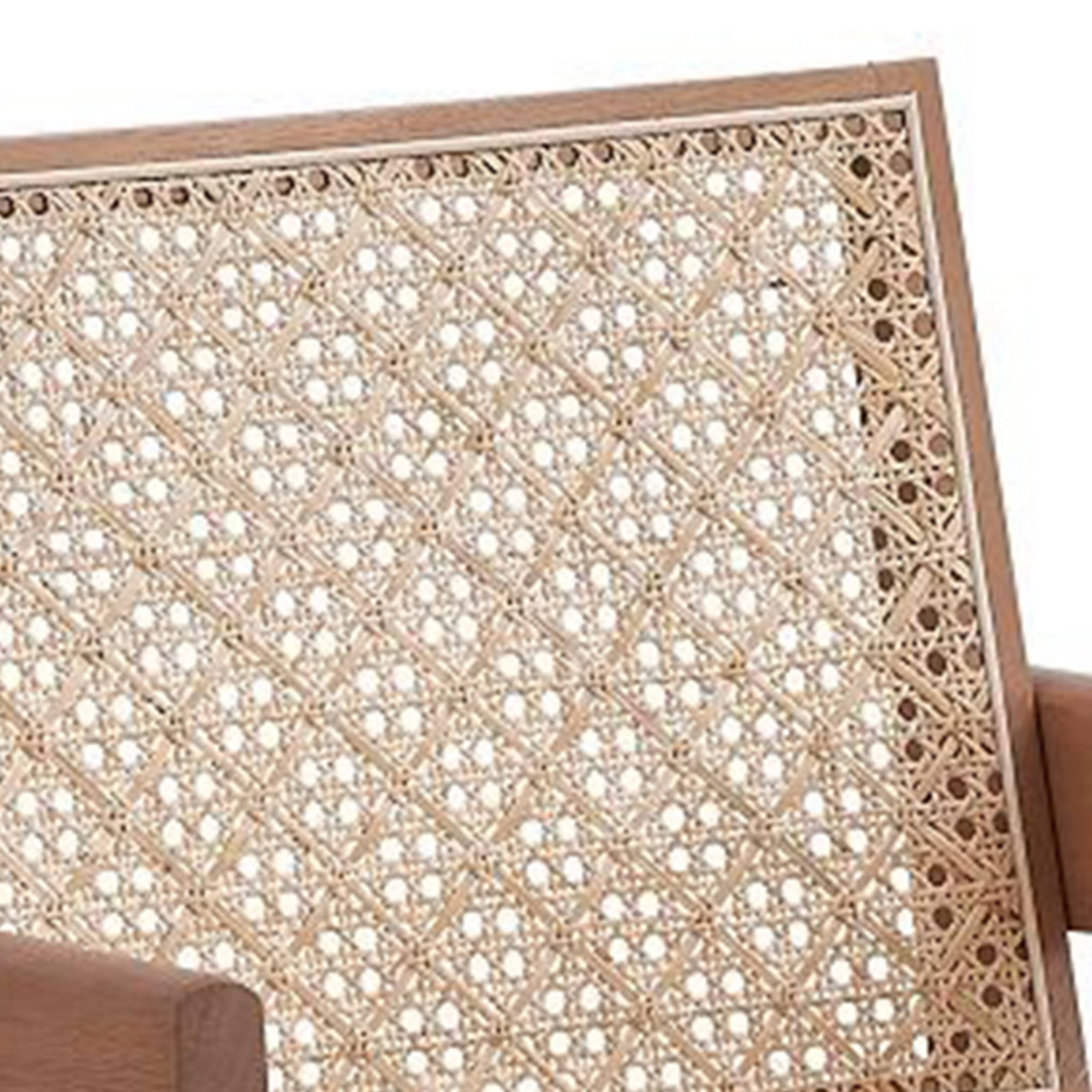 Alt View 1. Manhattan Lane - Tina 26 Inch Accent Armchair, Woven Rattan - Brown.