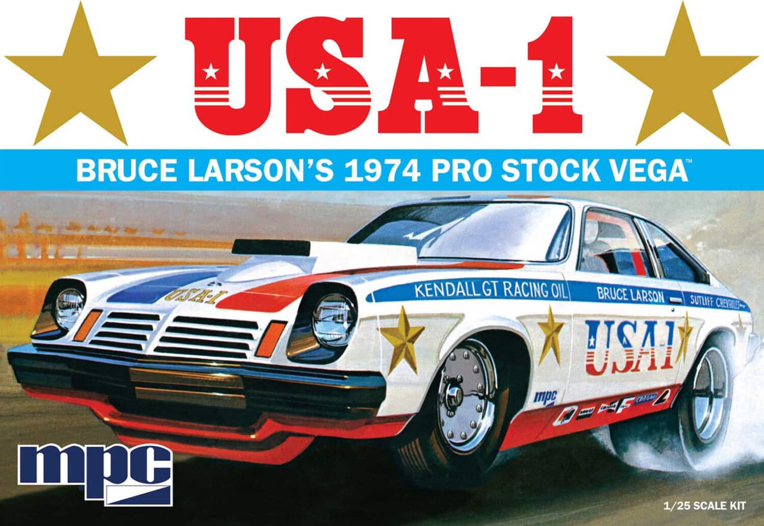 PopMarket - MPC Bruce Larson USA/1 Pro Stock Vega 1/25 Scale Model Kit - COLLECTIBLES - Multicolor price history on PriceWatchPro