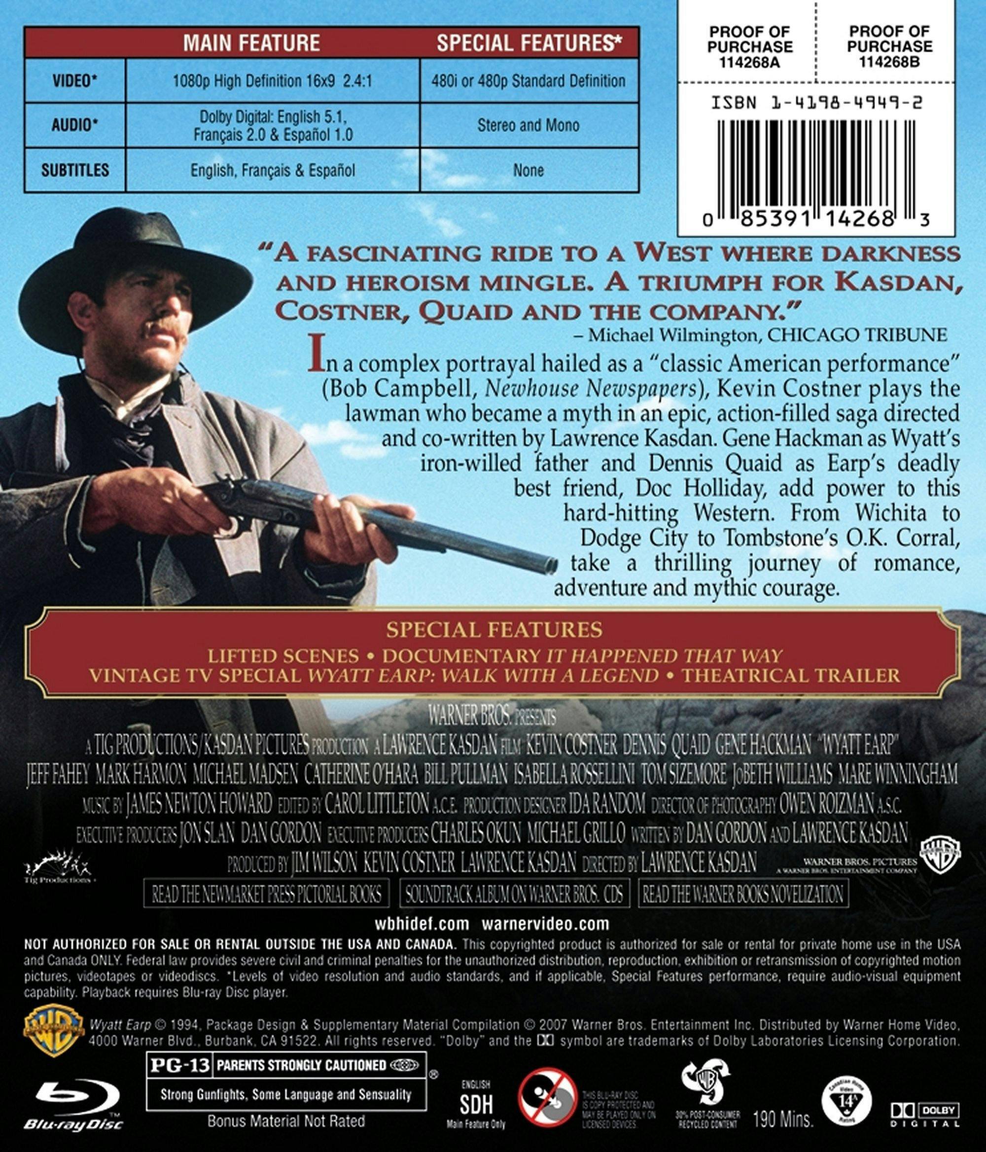 Back. Wyatt Earp [Blu-ray].