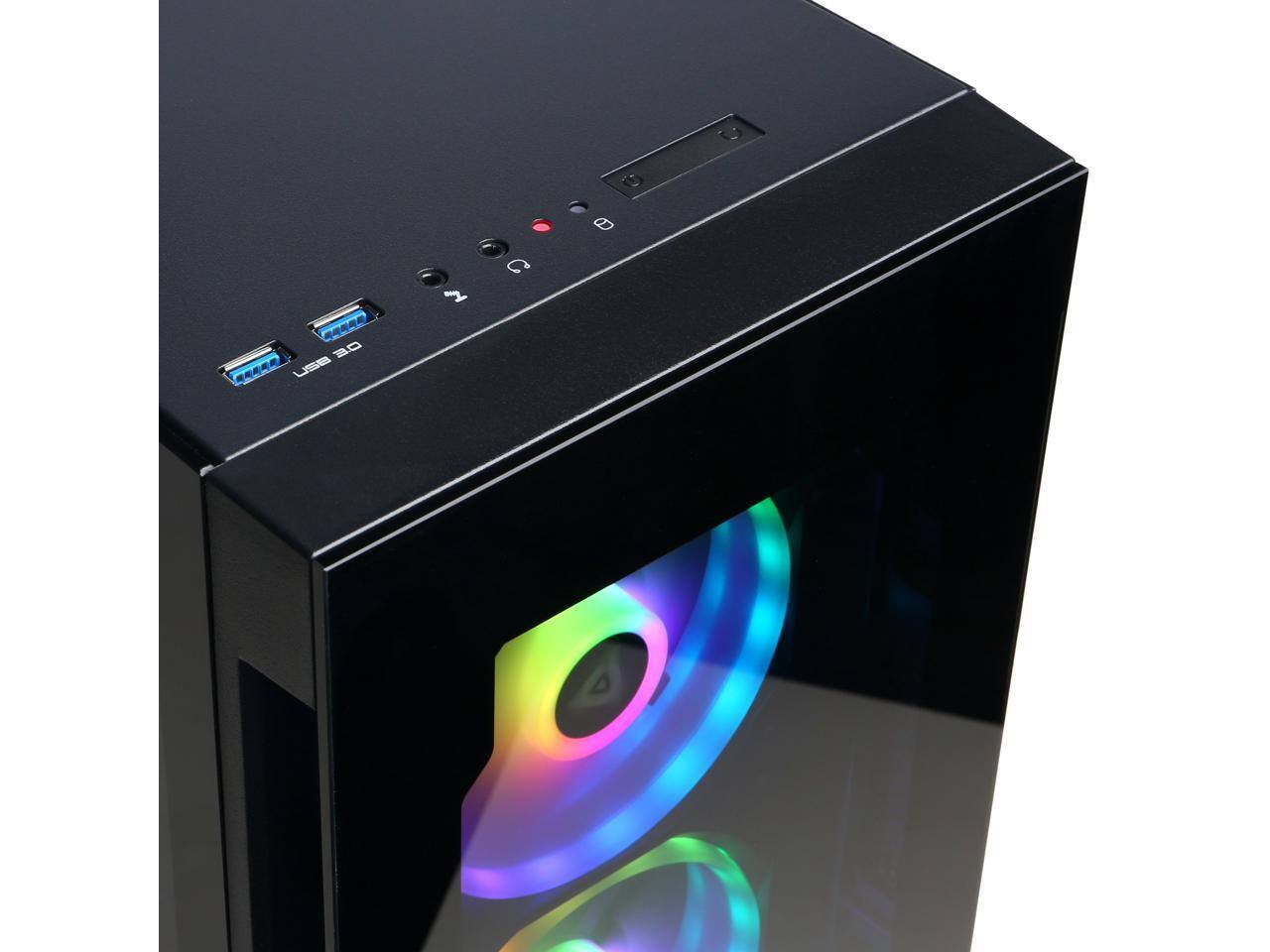 Alt View 3. CyberPowerPC - CyberPowerPC Gamer Master GM70939 - Ryzen 5 5500, 16GB DDR4, RTX 3050 6GB, 1TB NVMe SSD, Windows 11 - Black.