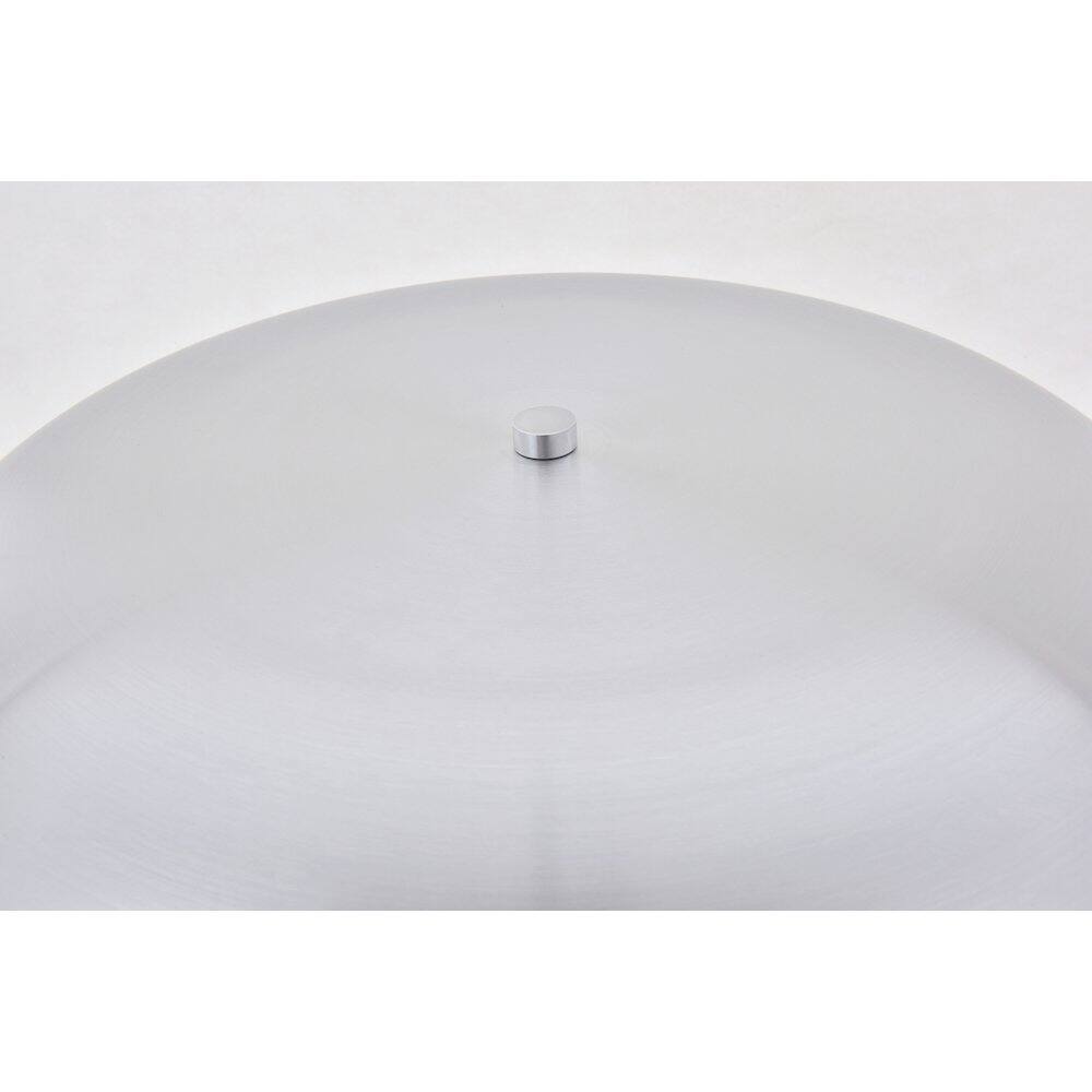 Angle. Living District - Exemplar 1 Light Brushed Nickel Floor Lamp - Brushed Nickel And Black And White.