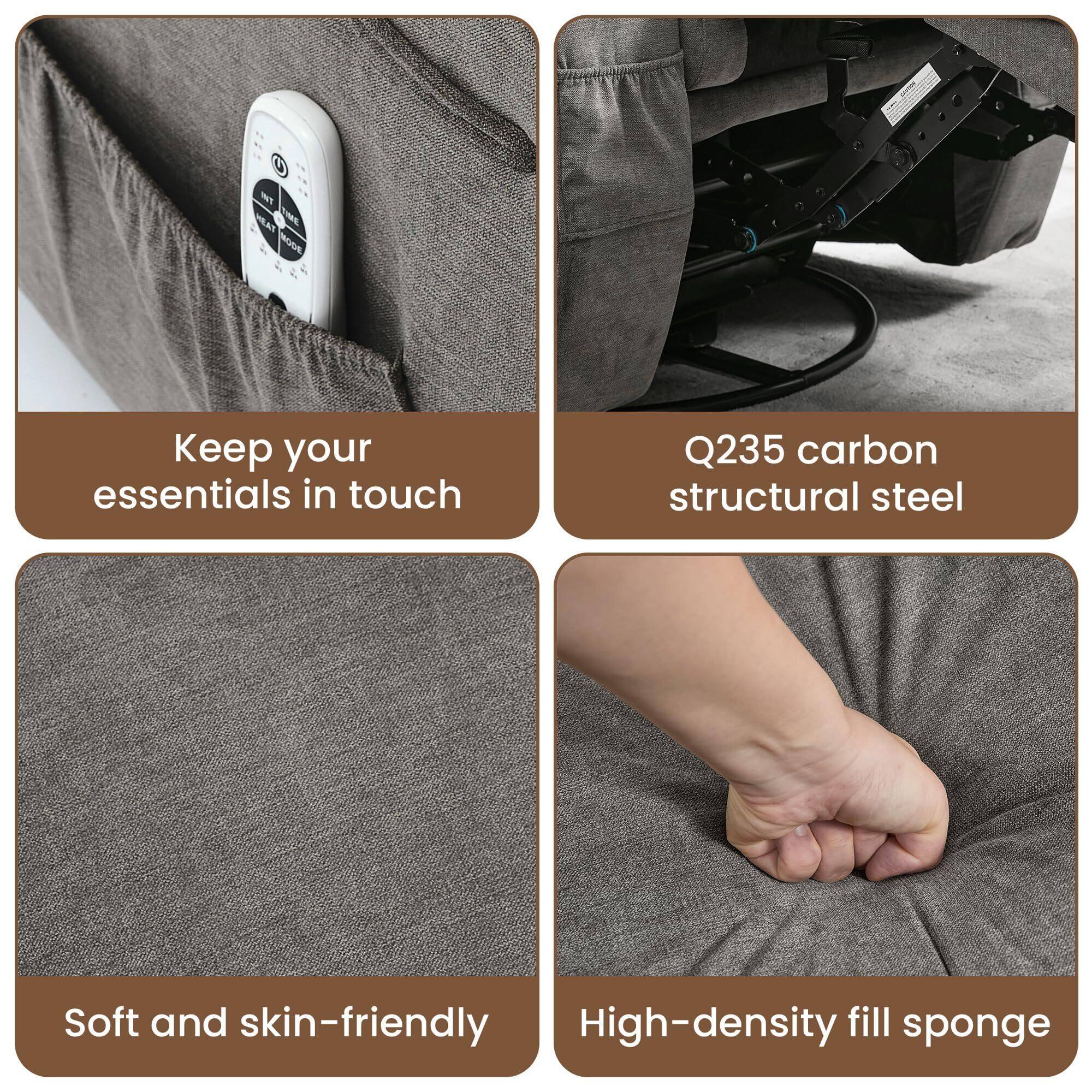 - Keep your essentials in touch
- Q235 carbon structural steel
- Soft and skin-friendly
- High-density fill sponge