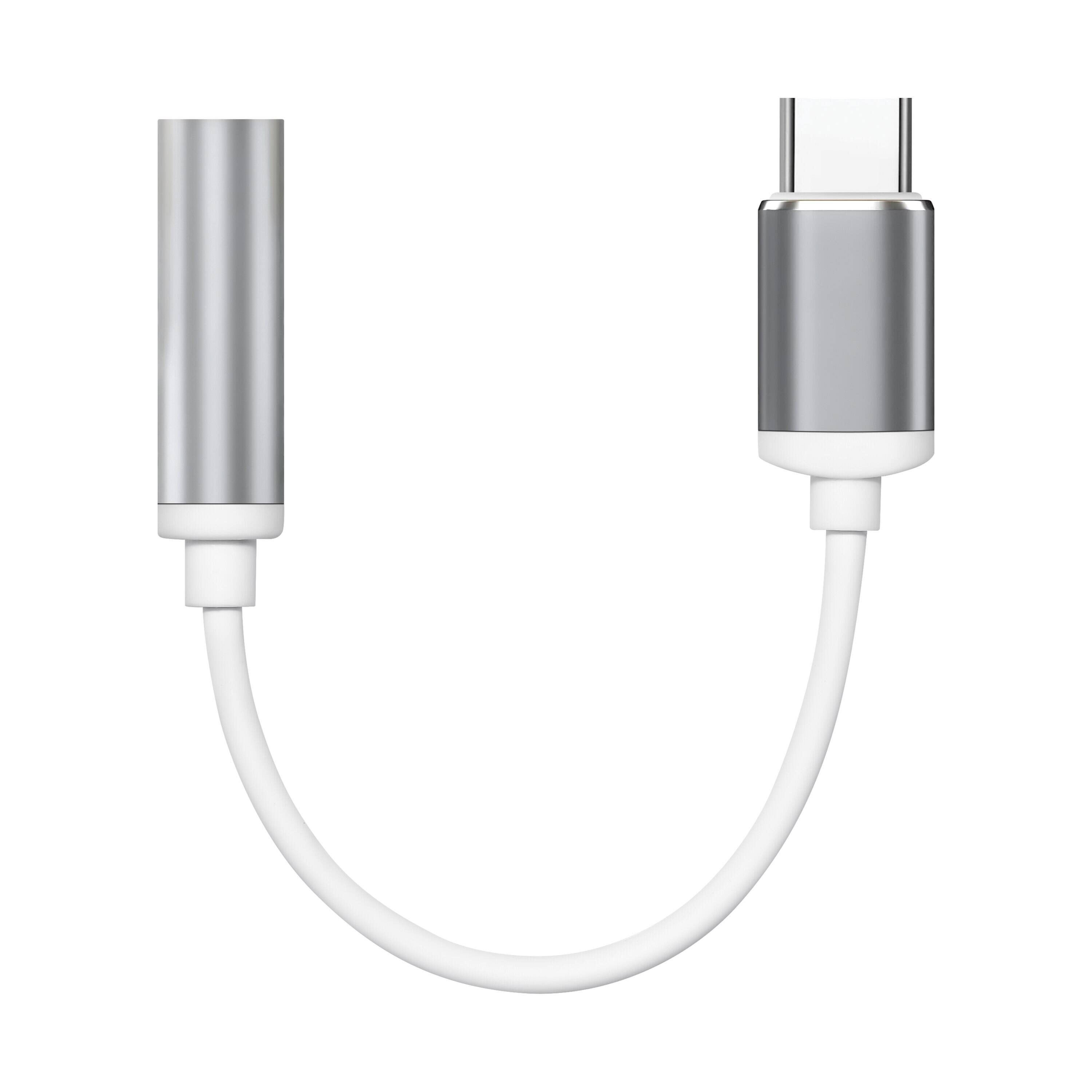 Front. AXS - USB-C to 3.5 mm Adaptor - White.