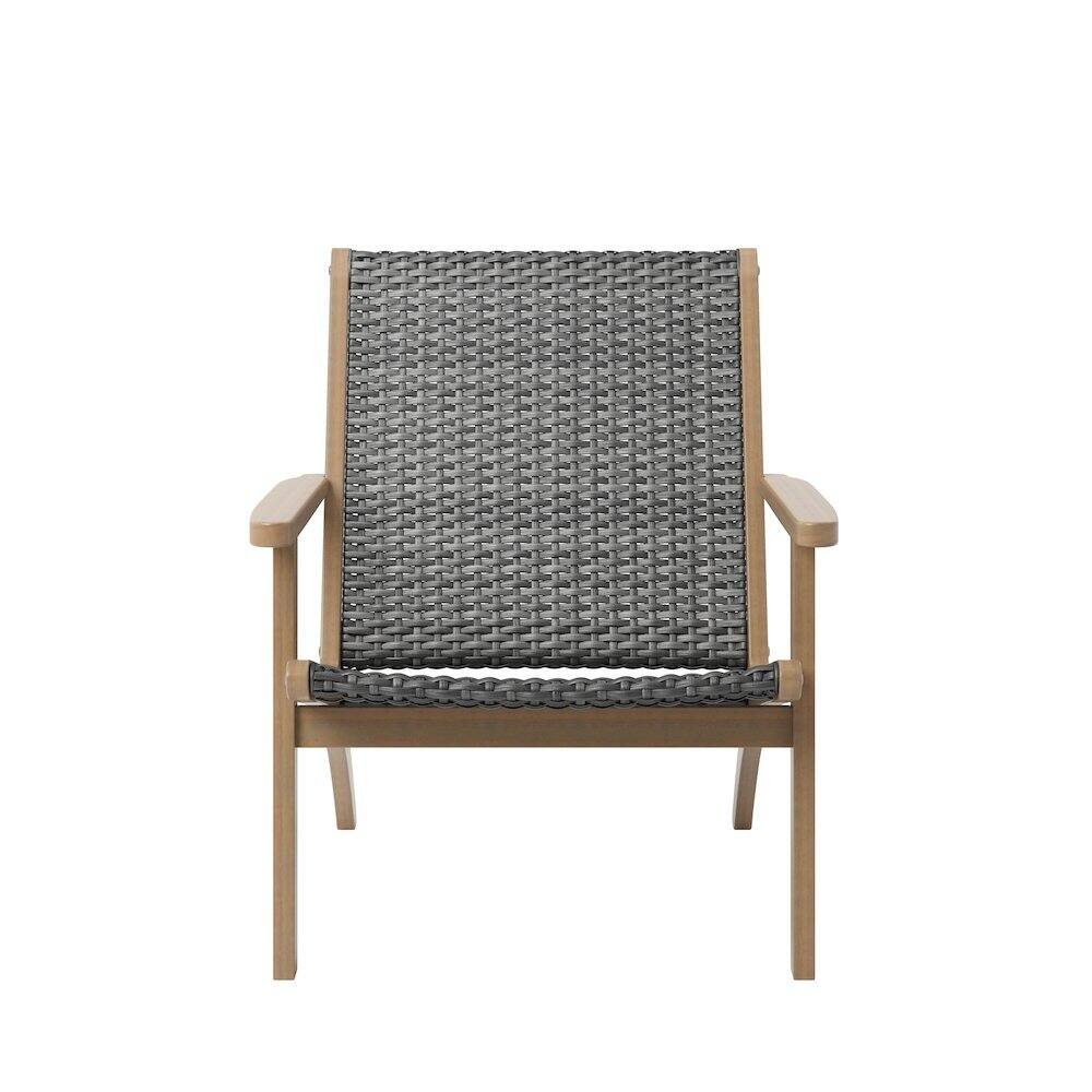 Alt View 1. Outdoor Escape - Gray Club Chairs Set of 2, Comfy Patio Chair for Outdoor Seating - Grey.