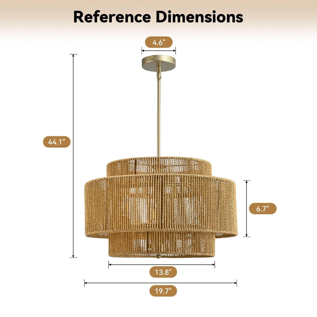 Reference Dimensions
4.6"
44.1"
6.7"
13.8"
19.7"