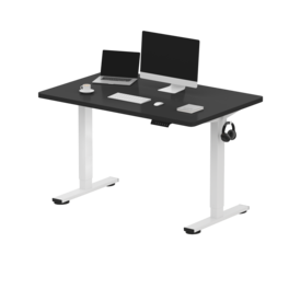 FlexiSpot - E2 48''W x 30''D Electric Adjustable Standing Desk Chipboard, /White - Black