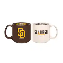 Logo Brands - San Diego Padres 2-Pack 15oz. Stackable Mug Set - Multicolor