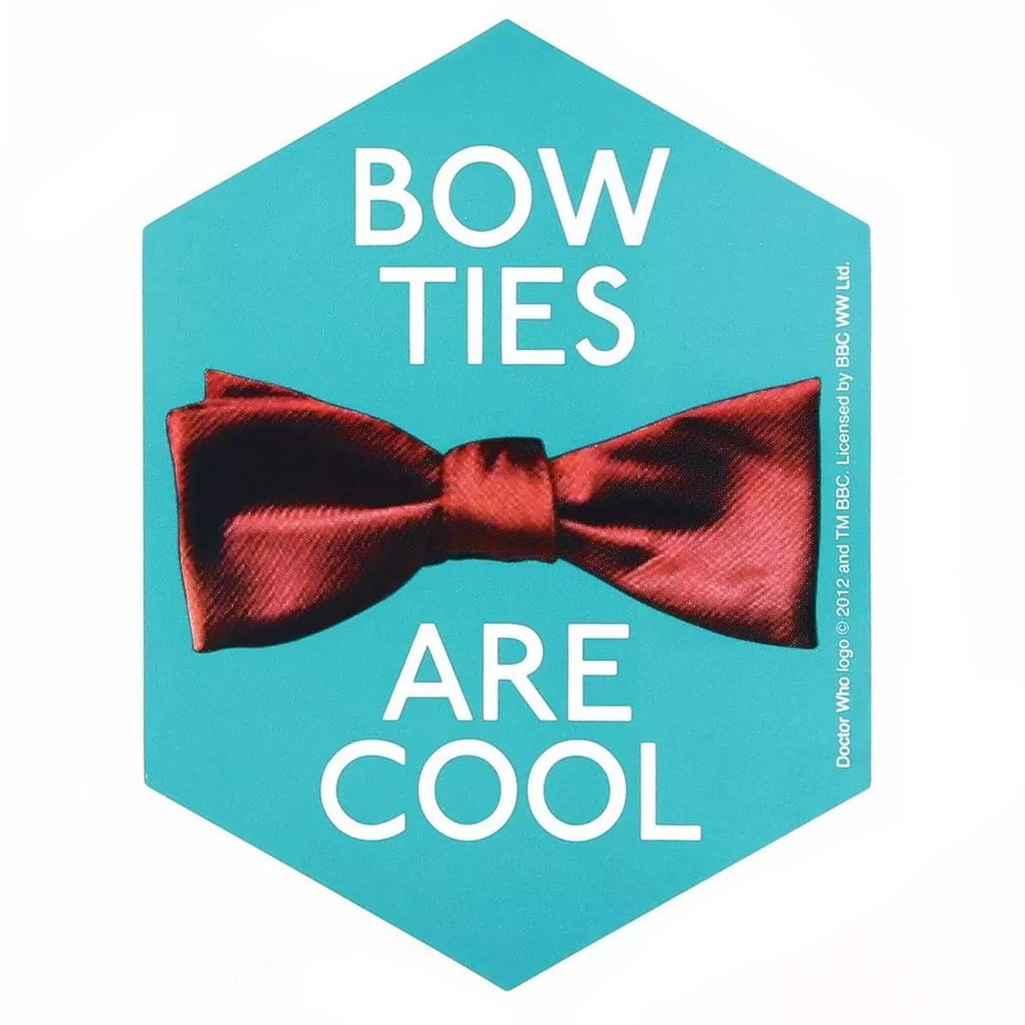 Seven20 - Doctor Who Sticker: Bow Ties Are Cool - Blue