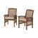Angle. Walker Edison - Cypress Acacia Wood Patio Chairs, Set of 2 - Dark Brown.