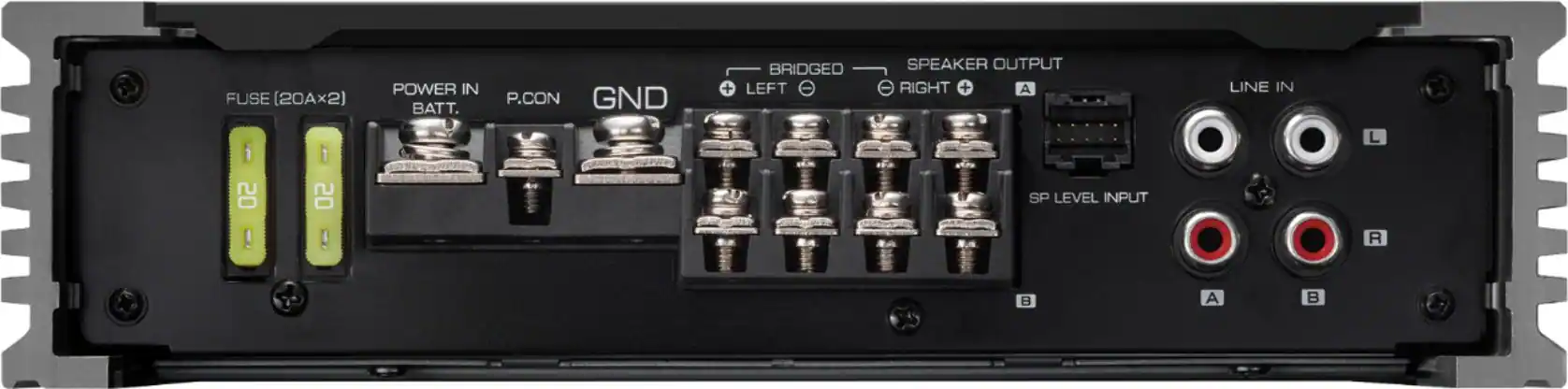 Front. Kenwood - Class D Bridgeable Multichannel Amplifier with Variable Crossovers - Black.