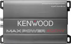 Front. Kenwood - 400W Class-D Bridgeable Multichannel Compact Marine Motorsports Amplifier with Variable Crossovers - Gray.