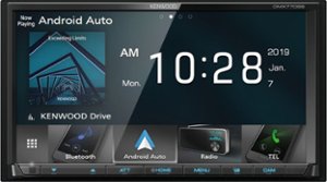 Kenwood - 7" - Android Auto/Apple® CarPlay™ - Built-in Bluetooth - In-Dash Digital Media Receiver - Black - Front_Zoom