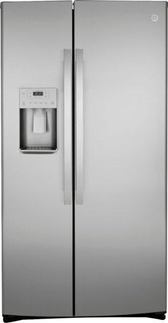 Front Zoom. GE - 25.1 Cu. Ft. Fingerprint Resistant Side-By-Side Refrigerator - Stainless steel.