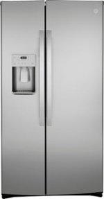 GE 21.8 Cu. Ft. Side-by-Side Counter-Depth Refrigerator Stainless steel ...