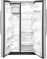Left Zoom. GE - 21.8 Cu. Ft. Counter-Depth Fingerprint Resistant Side-By-Side Refrigerator - Stainless steel.