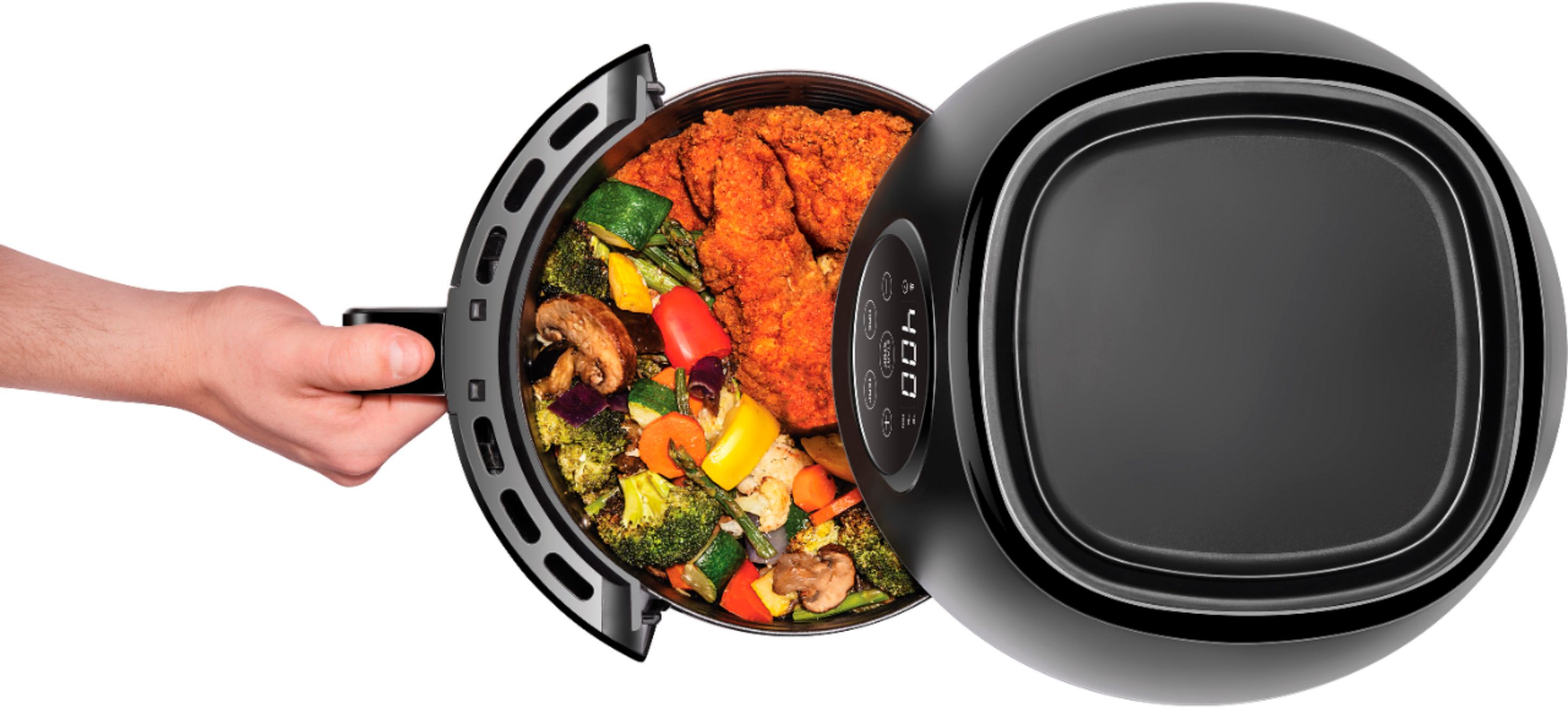 Best Buy: Chefman TurboFry 3.6 Qt. Analog Air Fryer, Dual Dial Control  Black RJ38-V3-DC35