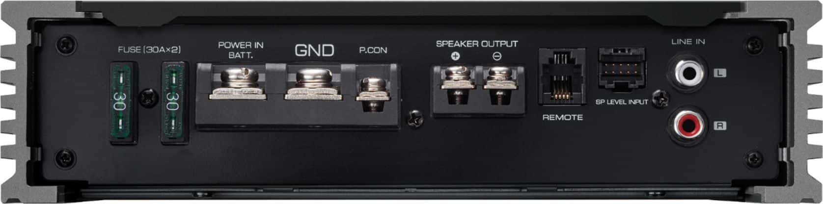 Front. Kenwood - Class D Digital Mono Amplifier with Variable Low-Pass Crossover - Black.