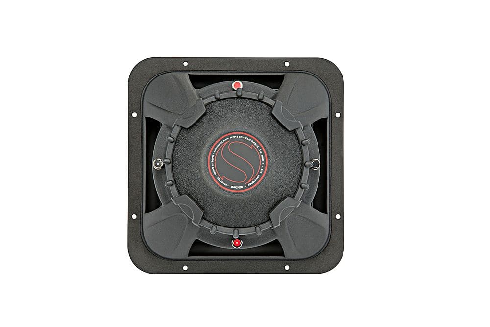 Back View: KICKER - L7R 10" Dual-Voice-Coil 4-Ohm Subwoofer - Black