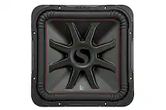Front. KICKER - L7R 15" Dual-Voice-Coil 4-Ohm Subwoofer - Black.