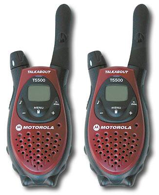 Front Standard. Motorola - FRS/GMRS 5-Mile, 2-Way Radios (Pair) - Red/Black.