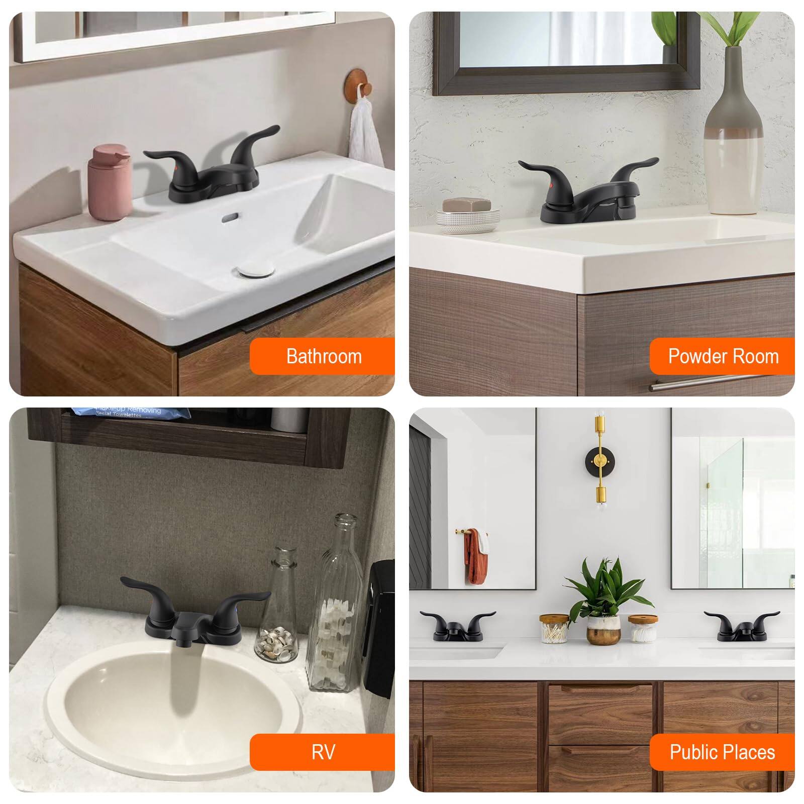 Bathroom  
Powder Room  
RV  
Public Places