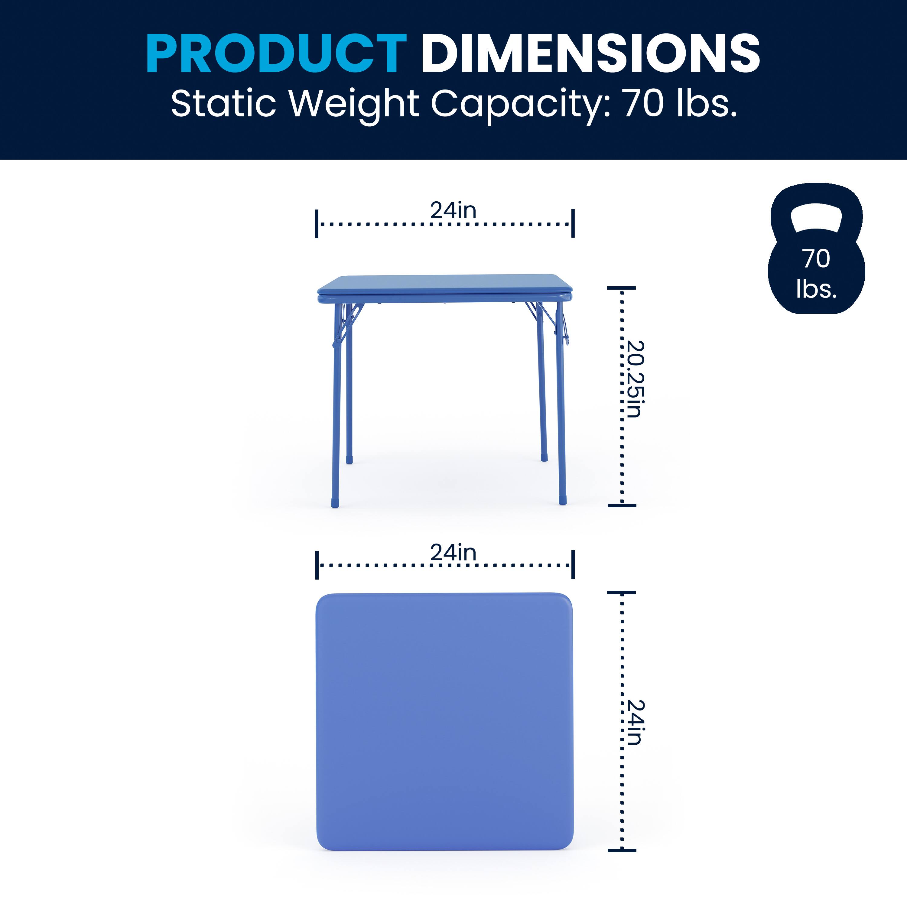 PRODUCT DIMENSIONS  
Static Weight Capacity: 70 lbs.  
24in x 20.25in x 24in