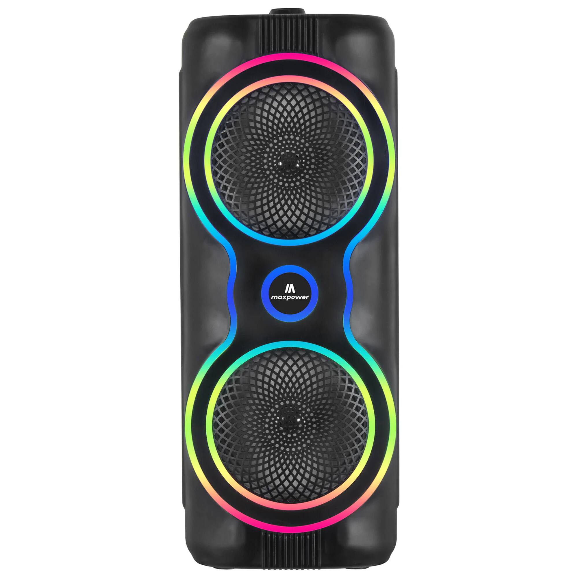 Alt View 7. Max Power - Max Power MPD6M 6.5" Bluetooth Karaoke Speaker, LEDs, Dual Woofers & Microphone.