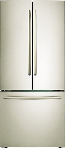  Samsung - 21.6 Cu. Ft. French-Door Refrigerator - Stainless Platinum