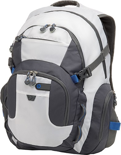  HP - Laptop Backpack - Glacier White/Smoked Gray/Neon Blue