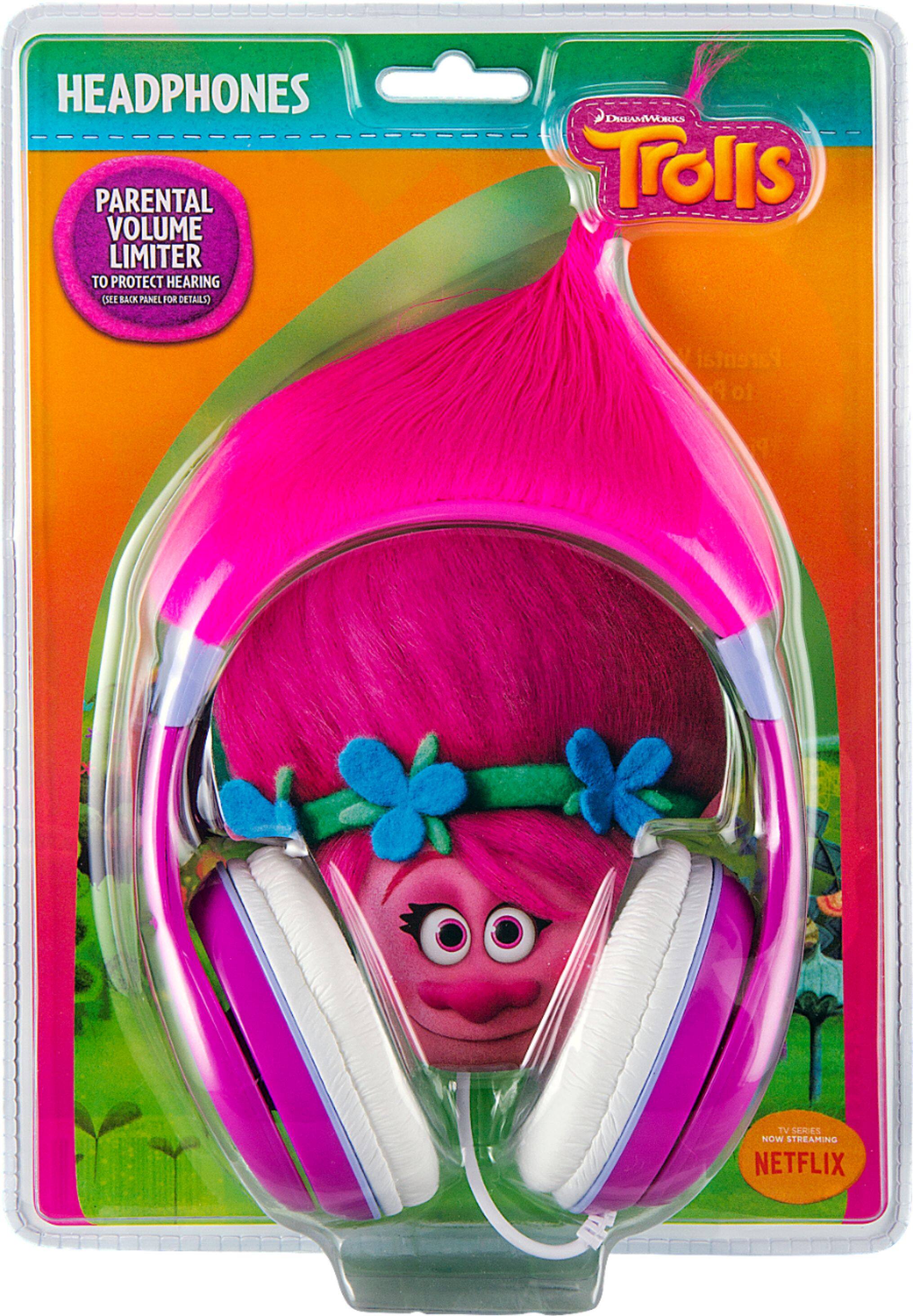 Alt View 12. eKids - Trolls Wired Headphones - Pink.