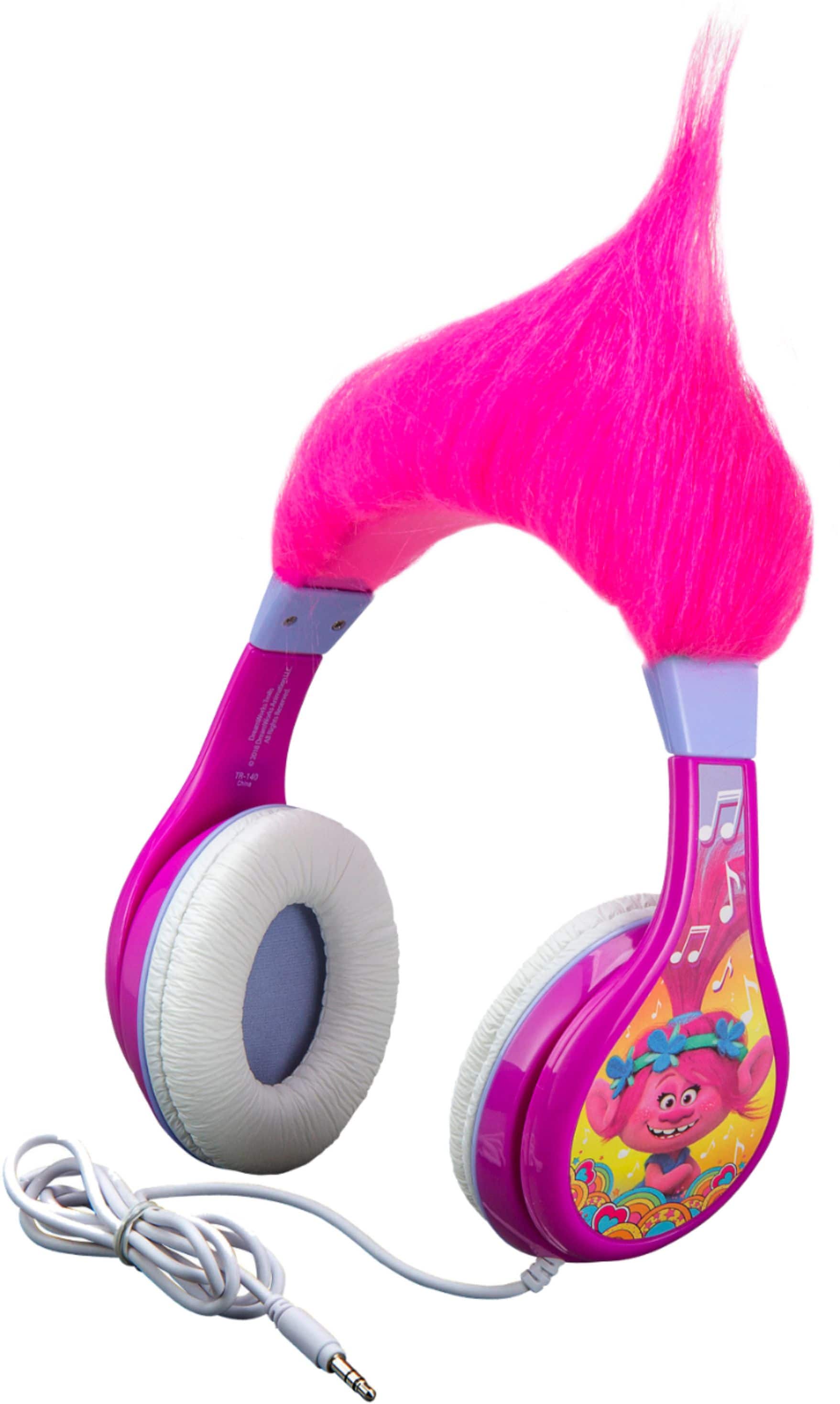Left. eKids - Trolls Wired Headphones - Pink.