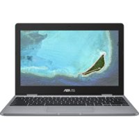 ASUS - 11.6" Chromebook - Intel Celeron - 4GB Memory - 32GB eMMC Flash Memory - Gray - Front_Zoom