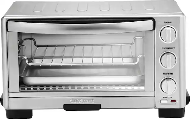 Front. Cuisinart - 6-Slice Toaster Oven with Broiler - Stainless Steel.