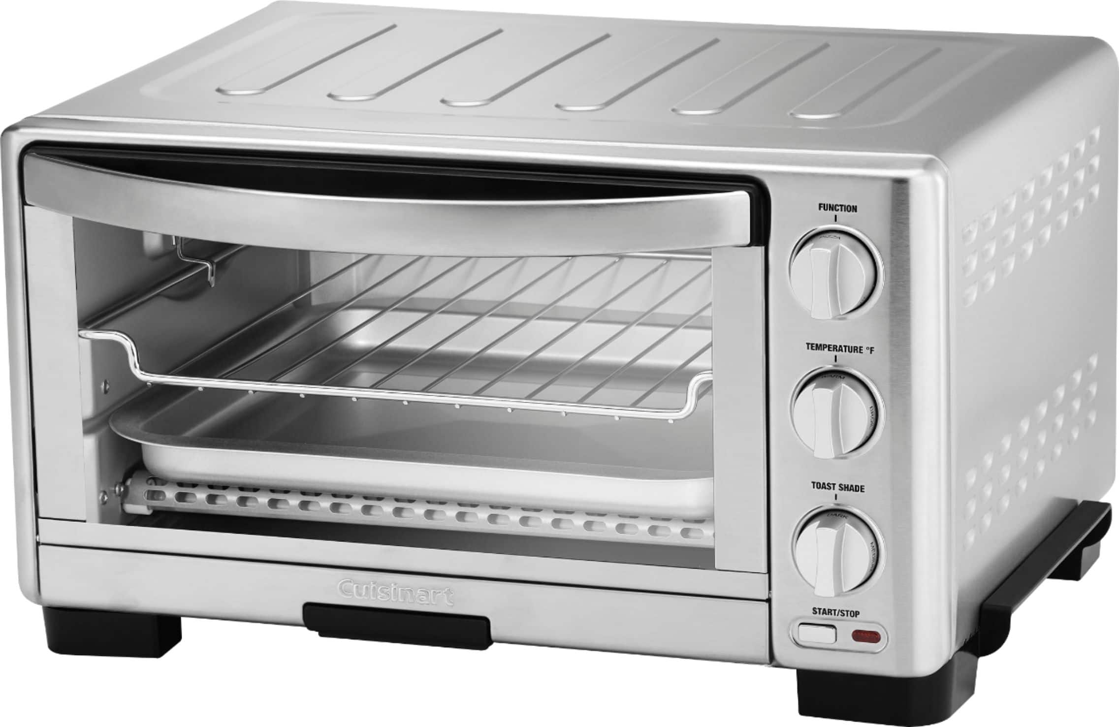 Left. Cuisinart - 6-Slice Toaster Oven with Broiler - Stainless Steel.