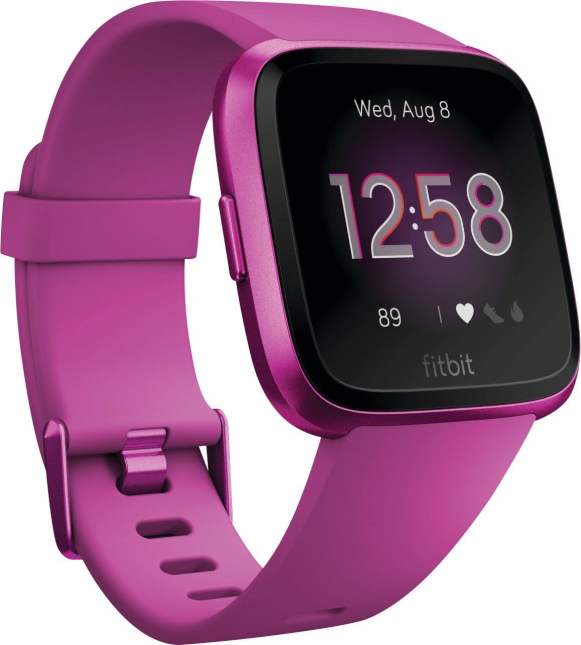 Angle. Fitbit - Versa Lite Edition Smartwatch - Mulberry.