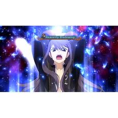 The image features a woman with a sword in her hand, standing in front of a starry background. She appears to be in the middle of a battle or an intense situation. The woman is wearing a black jacket and has her mouth open, possibly yelling or expressing her determination. The scene is set against a backdrop of a starry sky, which adds to the dramatic atmosphere of the image.