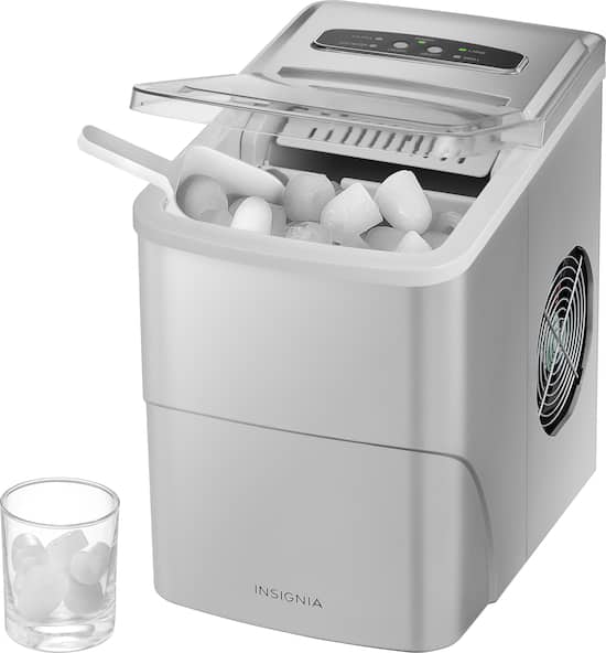 Front Zoom. Insignia™ - 26-Lb. Portable Ice Maker - Silver.
