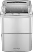 Insignia™ - Portable Ice Maker with Auto Shut-Off - Silver - Front_Zoom