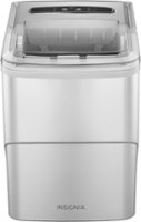 Insignia™ - 26 Lb. Portable Icemaker with Auto Shut-Off - Silver - Front_Zoom