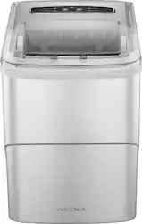 Insignia™ - Portable Ice Maker with Auto Shut-Off - Silver - Front_Zoom