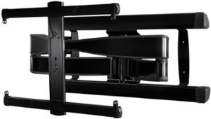 SANUS Elite - Advanced Full-Motion TV Wall Mount for Most 42"-90" TVs up to 125 lbs - Tilts, Swivels, and Extends up to 28" From Wall - Black Brushed Metal - Front_Zoom