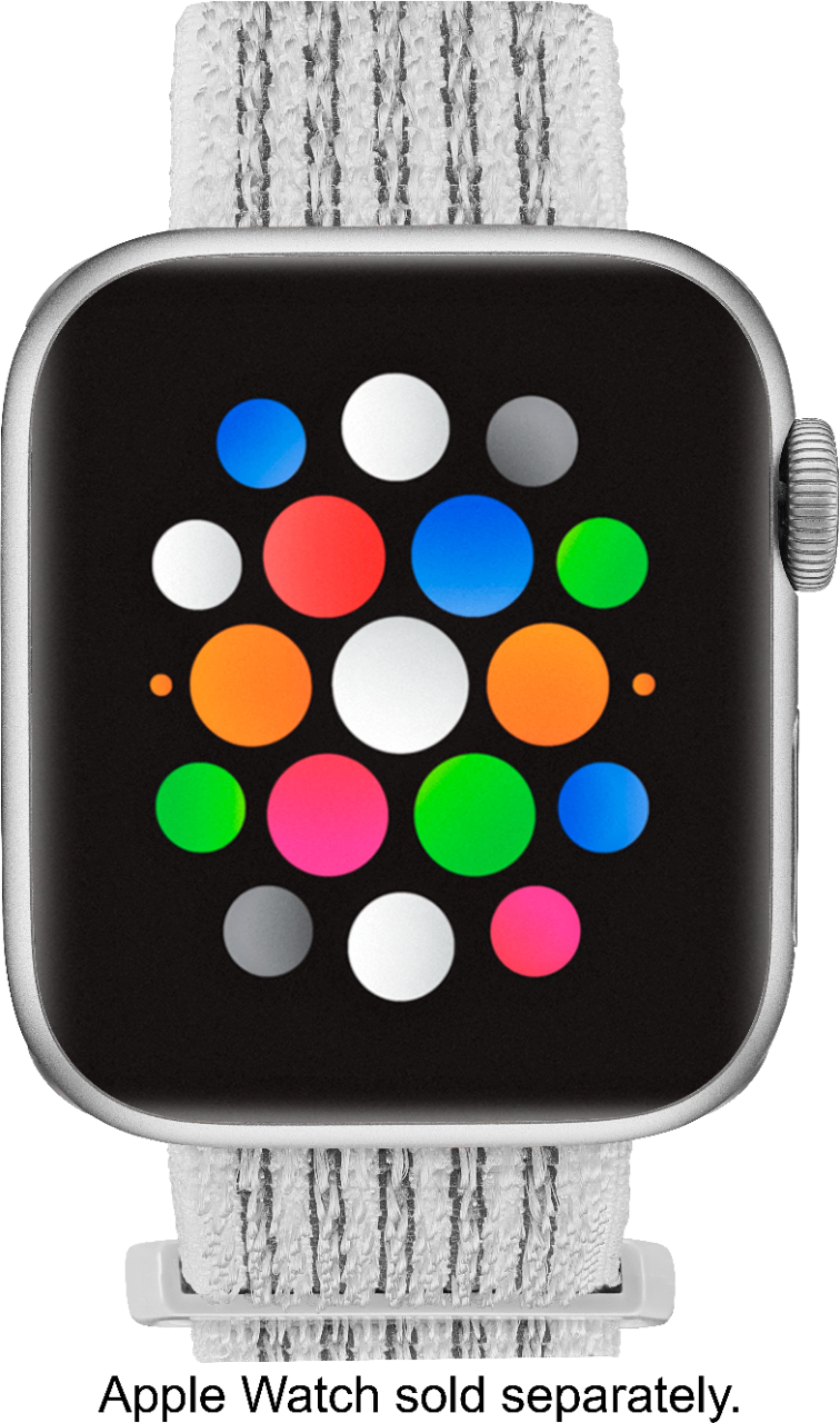 Alt View 11. Modal™ - Active Nylon Watch Band for Apple Watch 38mm, 40mm, 41mm and Apple Watch Series 1-9 - White.