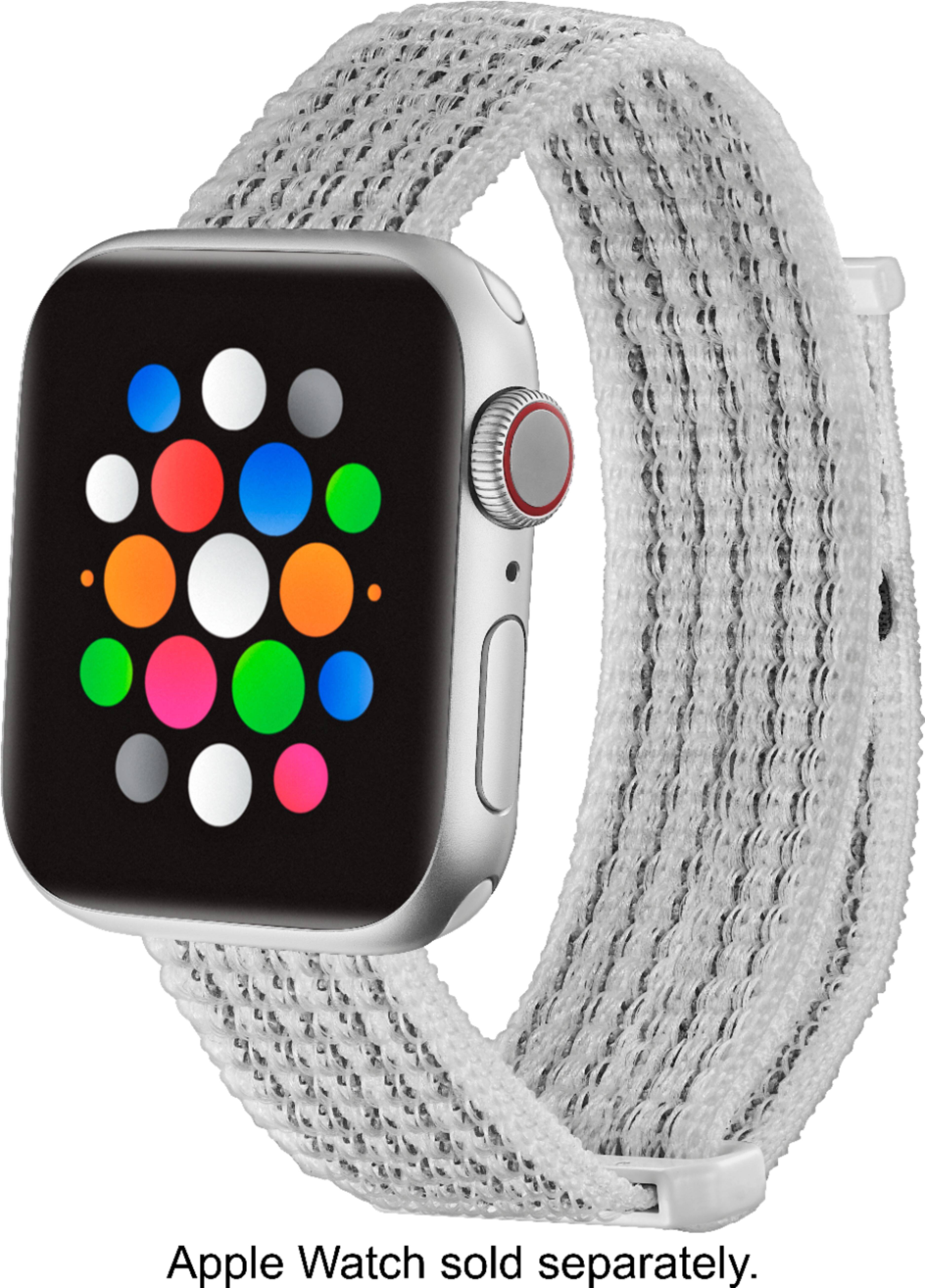 Alt View 14. Modal™ - Active Nylon Watch Band for Apple Watch 38mm, 40mm, 41mm and Apple Watch Series 1-9 - White.