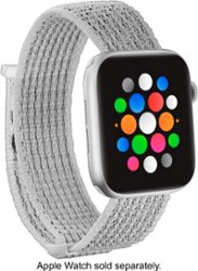 Modal™ - Active Nylon Watch Band for Apple Watch 42, 44, 45mm (Series 1-8) and Apple Watch Ultra 49mm - White - Angle_Zoom