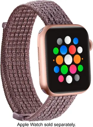 Angle. Modal™ - Active Nylon Watch Band for Apple Watch® 38mm, 40mm, 41mm and Apple Watch Series 8 41mm - Mauve.