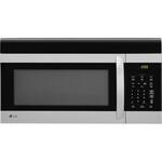 LG - 1.7 Cu. Ft. Over-the-Range Microwave - Stainless steel - Front_Standard