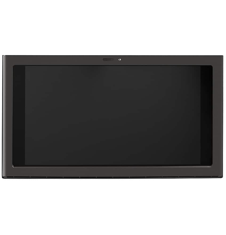 Front. GE Profile - Kitchen Hub & 30" Convertible Range Hood - Black Stainless Steel.